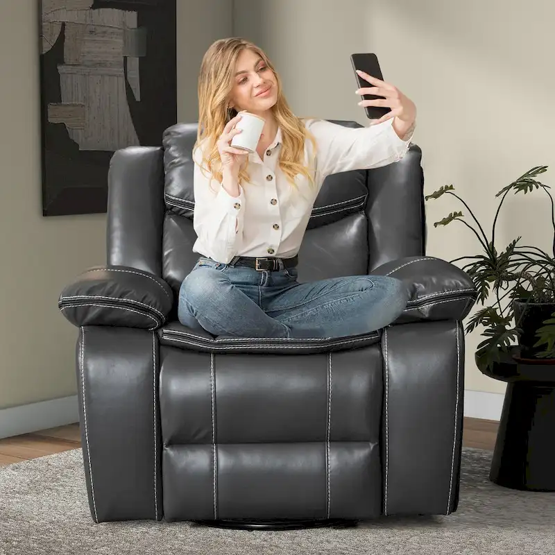 Recliner Rocking Chair With 360 Degree Swivel Recliner