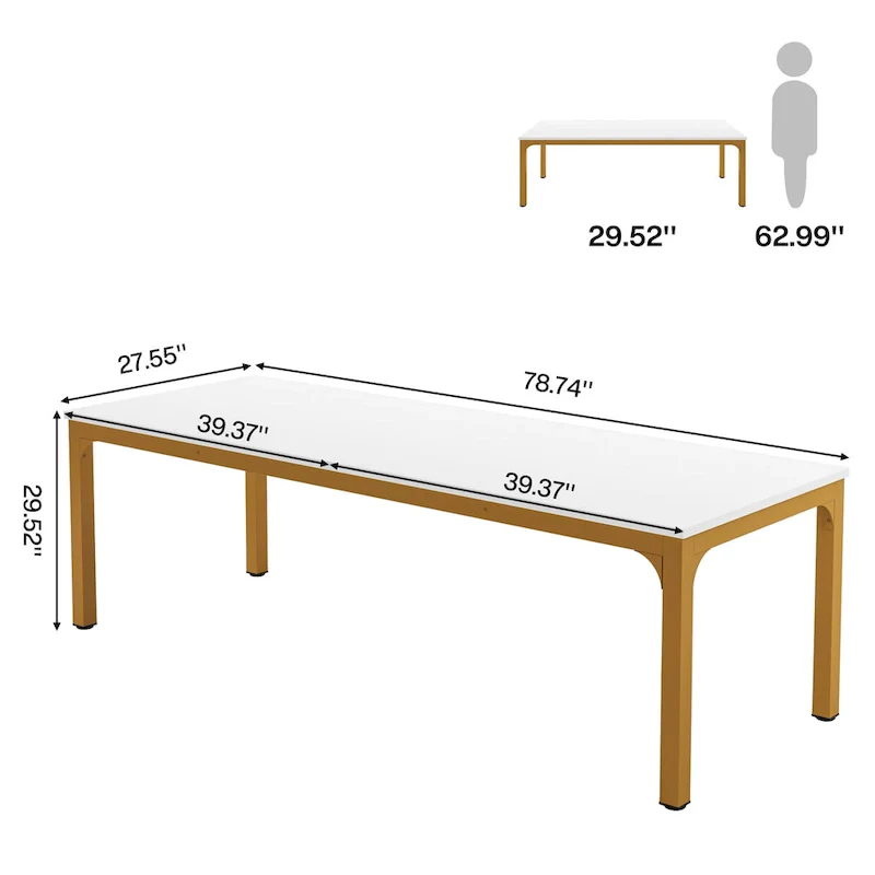 6.5FT Rectangle Conference Meeting Seminar Business Table