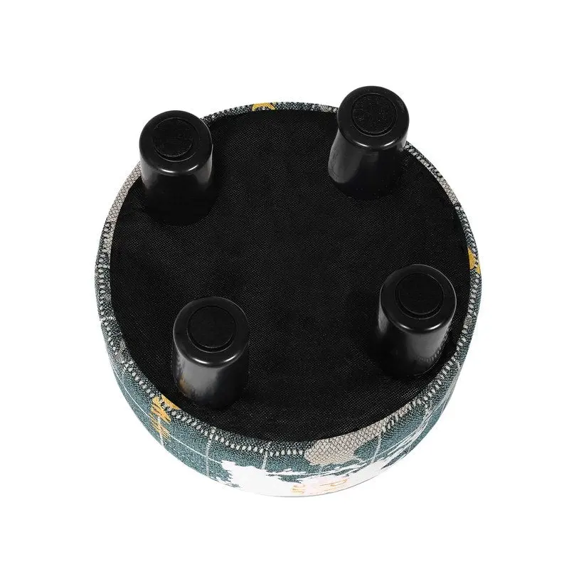 Round Fabric Ottoman Footrest