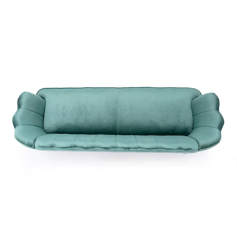 Reitz Glam Velvet Shell 3 Seater Sofa by Christopher Knight Home - 76.25 L x 29.25 W x 33.50 H