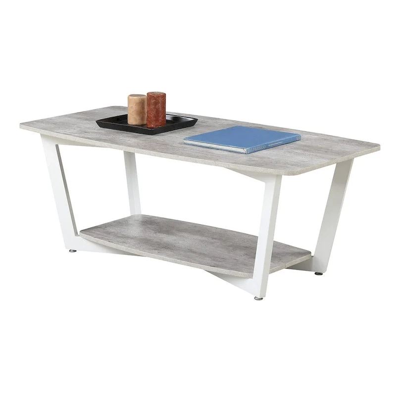 Convenience Concepts Graystone Coffee Table with Shelf