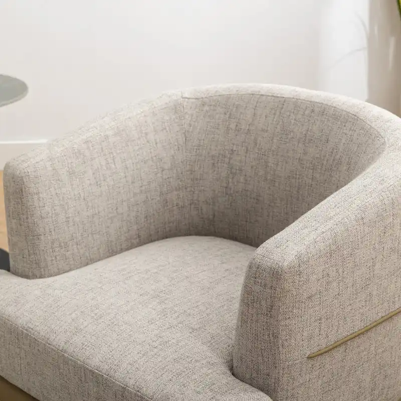 Modern Two-tone Barrel Fabric Chair