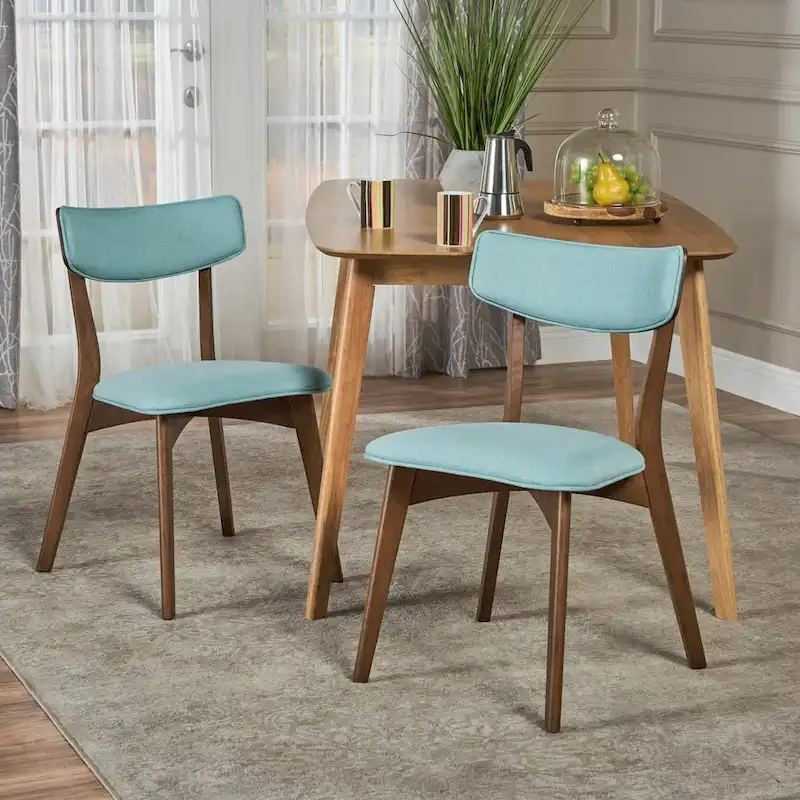Christopher Knight Home Abrielle Mid-Century Modern Fabric Dining Chair - N/A