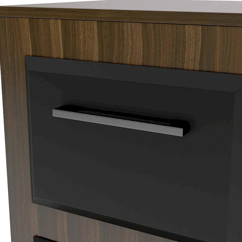 Urban Two-Drawer Mobile File Cabinet with Iron Bar Pulls