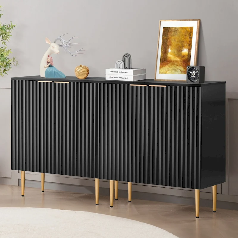 SICOTAS Sideboard Buffet Cabinet Set of 2 with Adjustable Shelves - N/A