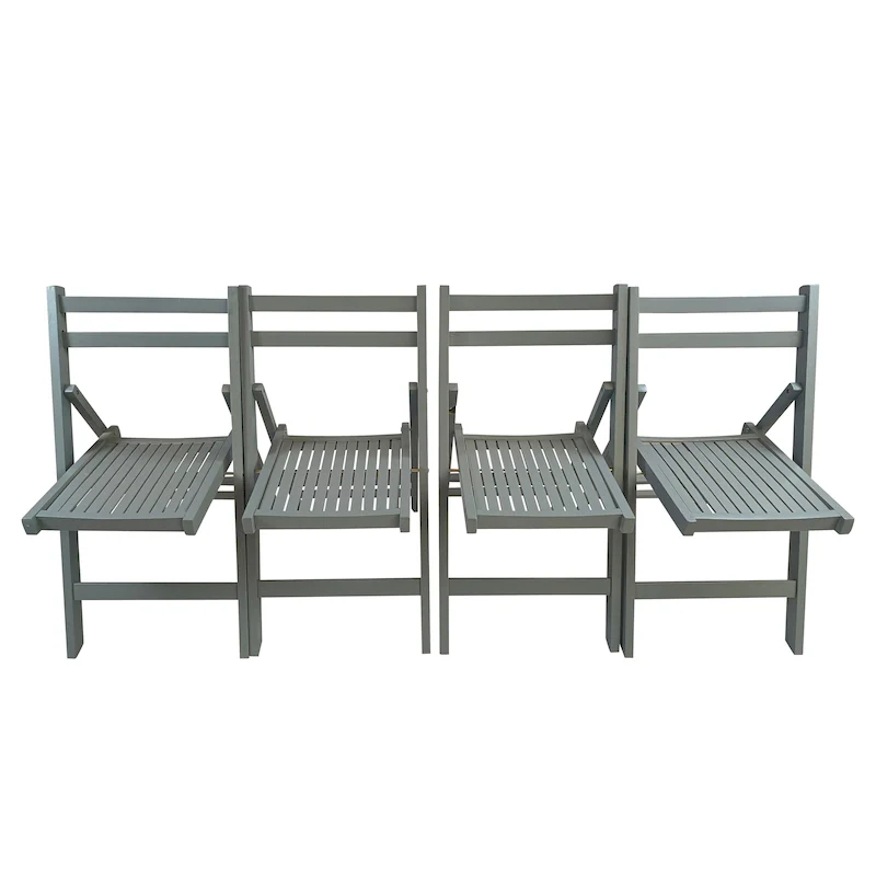 Wood Folding Chair Set of 4