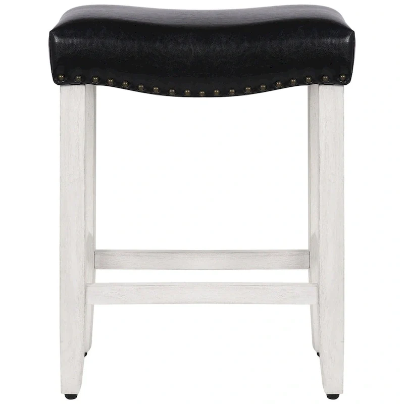 Jameson Upholstered Polyester Antique White 24 Inch Counter Stool