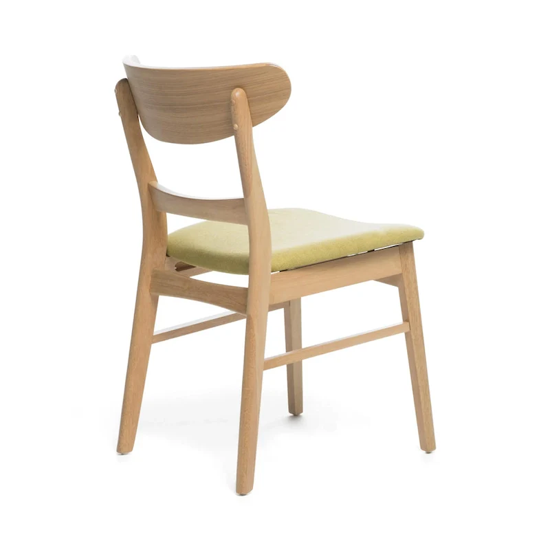 Idalia Fabric and Rubberwood Rectangular Wood Dining