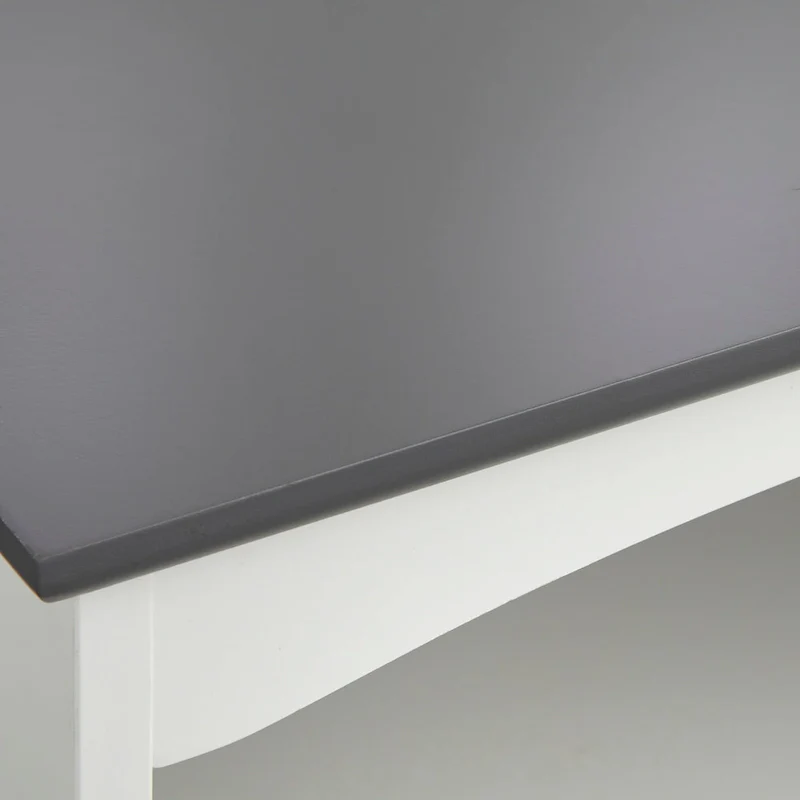 White/Charcoal Grey 3-Drawer Bathroom Cabinet with Open Shelf