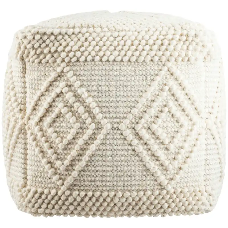 Freya Boho Hand Woven 18-inch Cube Pouf