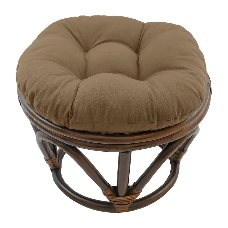 18-inch Footstool with Twill Cushion