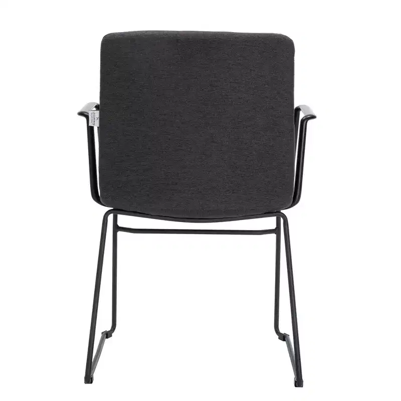 LeisureMod Ergonomic Office Chair Upholstered in Leather/Polyester with Powder-Coated Stainless Steel Frame Padded Seat and Back Zylar Collection