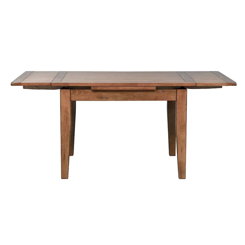 Treasures Medium Brown Rustic Oak Retractable Leg Table