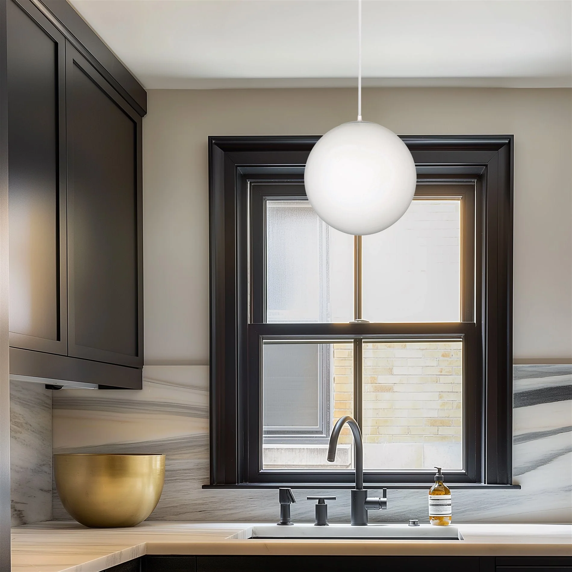 Ceres 10 Mid-Century Modern Hanging Orb Pendant Light