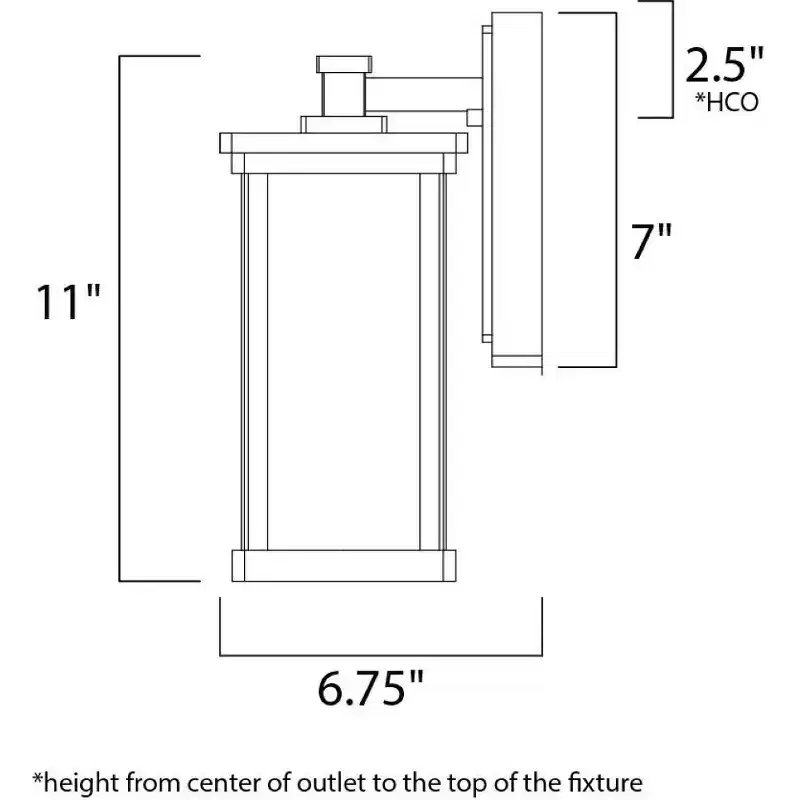 Maxim Lighting Terrace 1 - Light Wall Light in Bronze