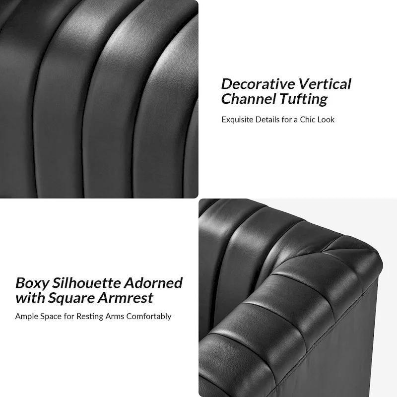 Esteban Modern Leather Upholstered Swivel Barrel Chair by HULALA HOME