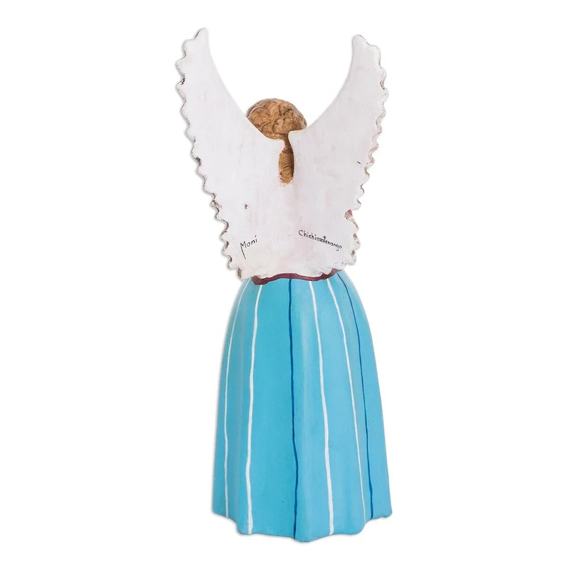 Novica Handmade Petite Chichicastenango Ceramic Angel Sculpture