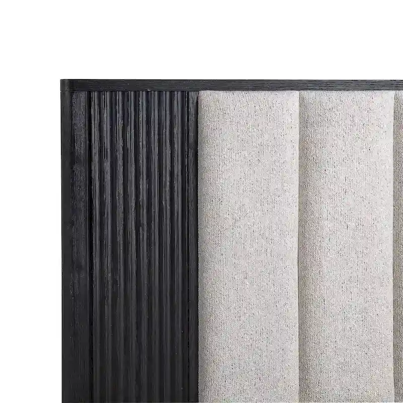 Shelby 4 Piece Black Panel Upholstered Bedroom Set