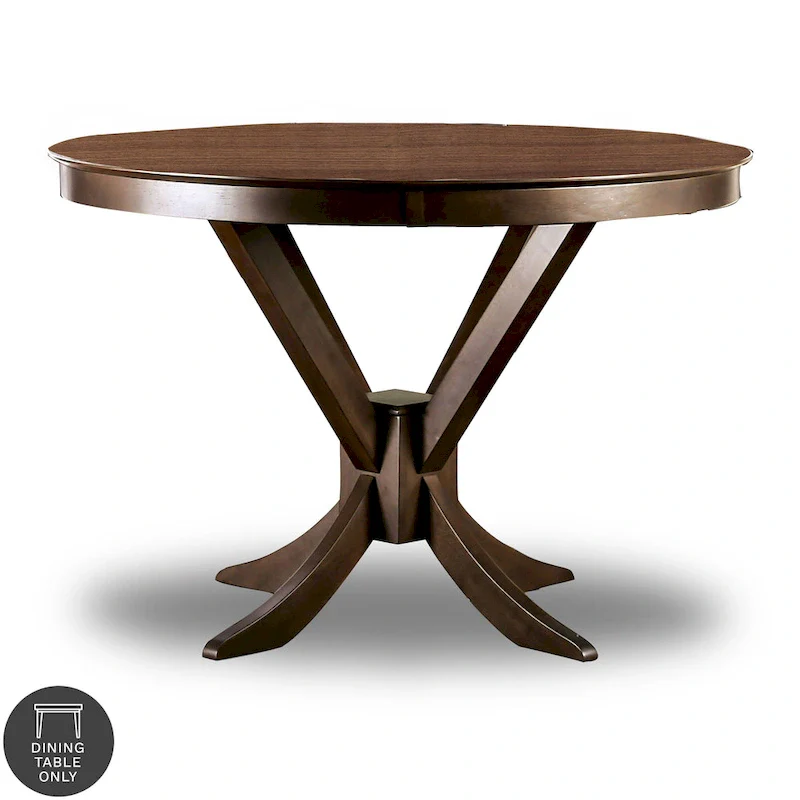 Walnut Round Counter Height Dining Table, Seats 4, Pedestal Base