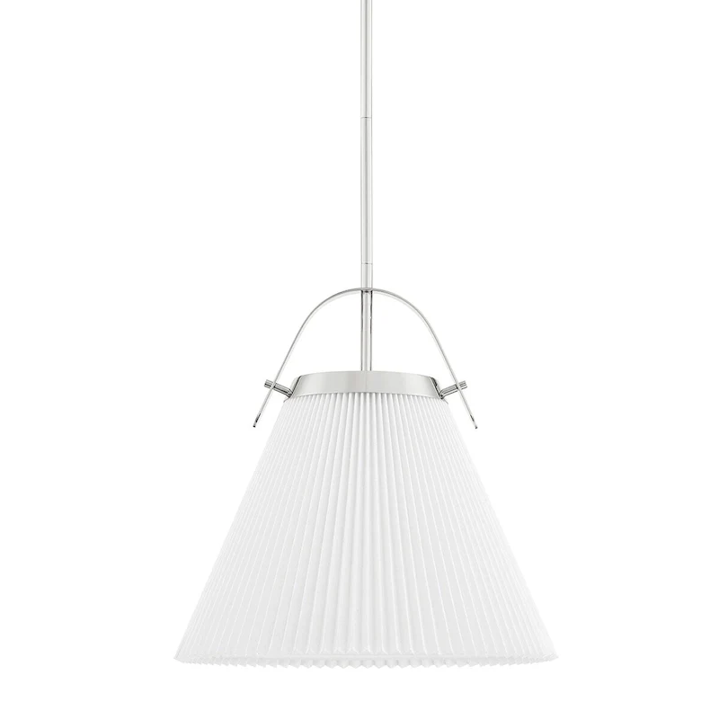Aldridge 1-Light Small Pendant with Off White Shade