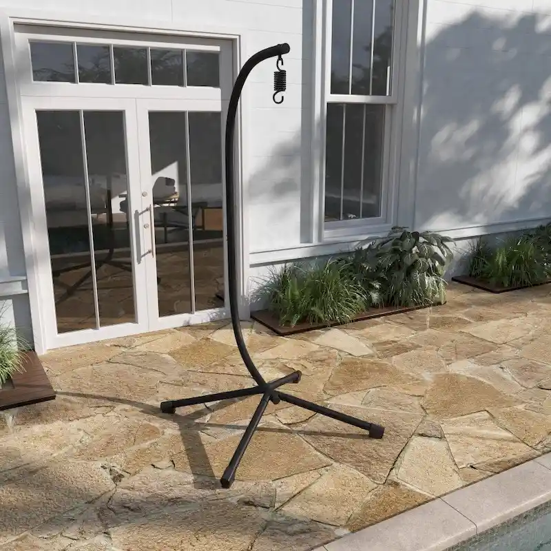 Commercial All-Weather Steel Hanging Chair C Stand with Included Hardware