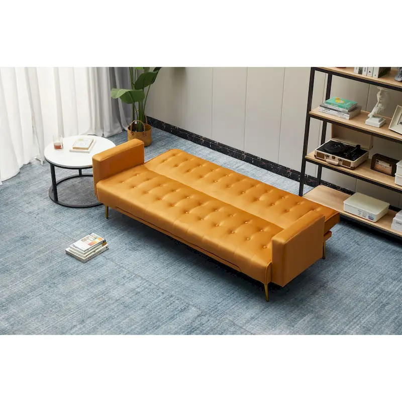 75 Wide Tufted Velvet Convertible Sleeper sofa