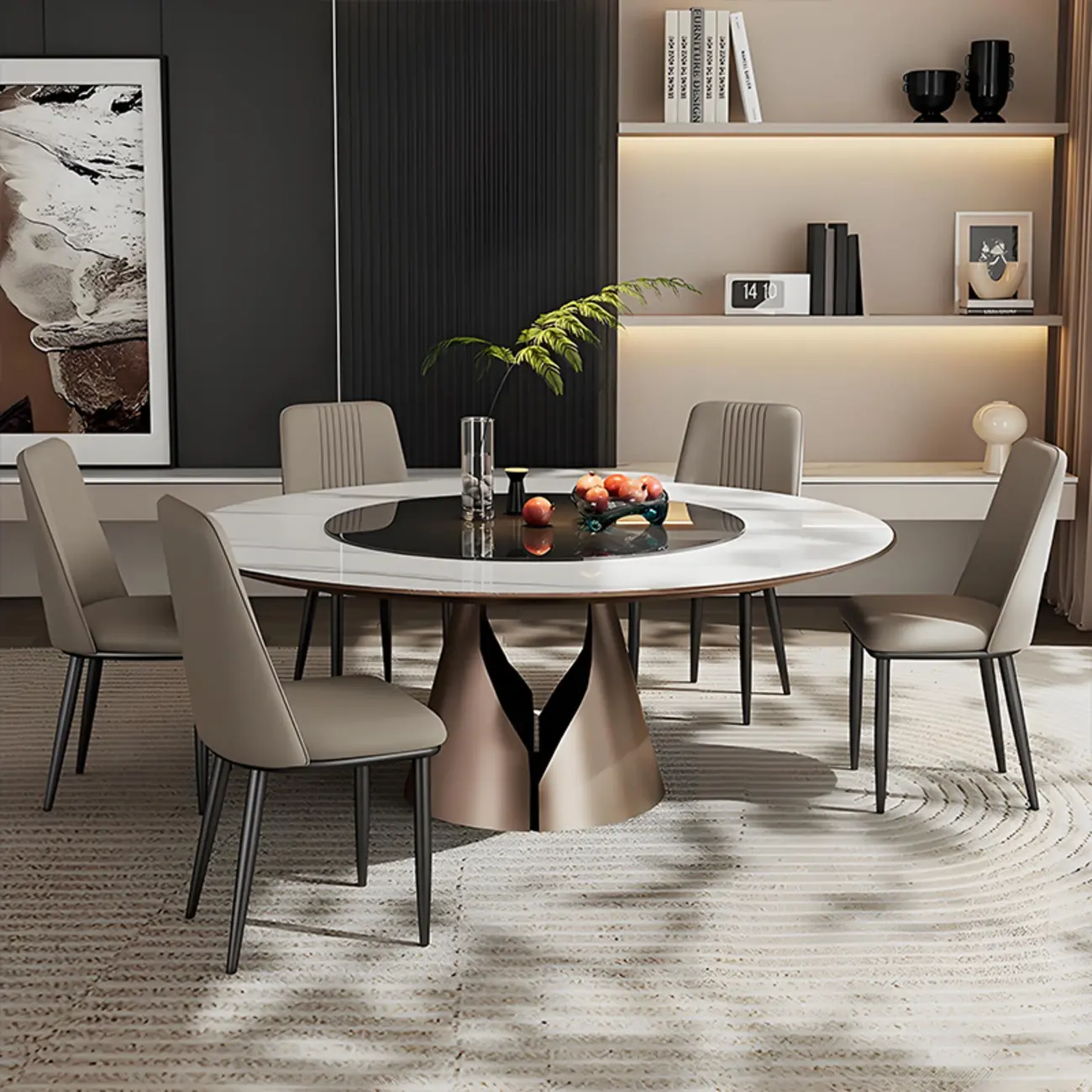 Modern Faux Leather Metal Frame Dining Chair Set of 2