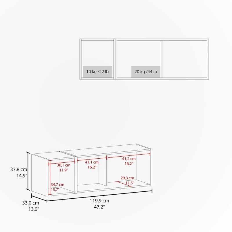 Wall Cabinet with Pneumatic Arms