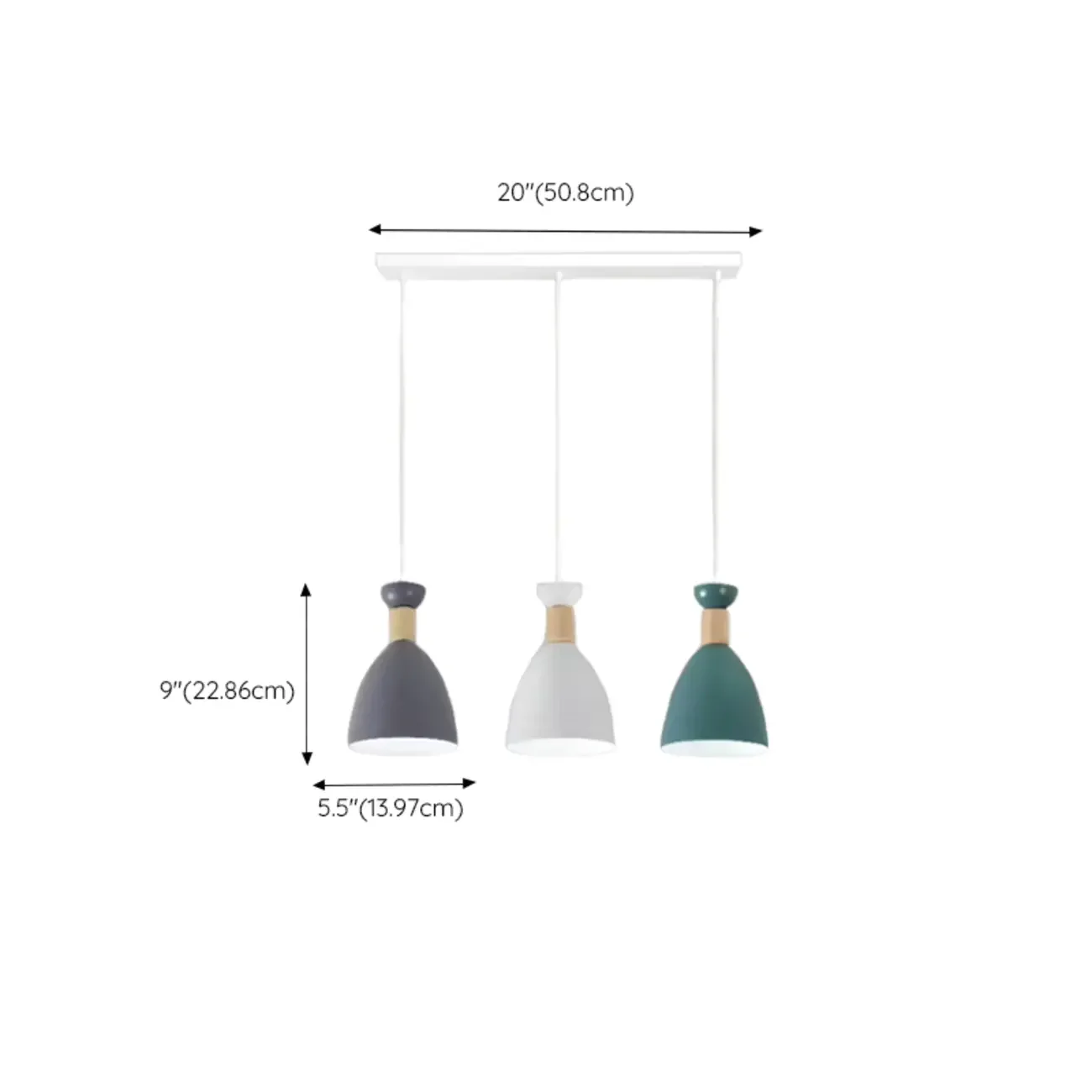 Modern Ferruginous 3-Light Metal Geometric Kitchen Pendant