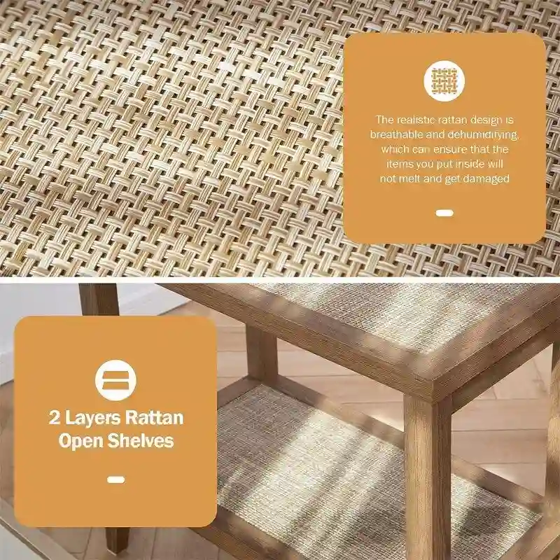 End Table Living Room Set of 2 - 14 D x 24 W x 24 H