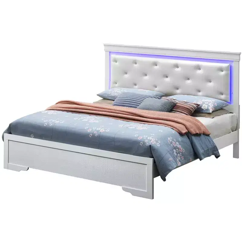 Passion Furniture Lorana and Full Panel Beds