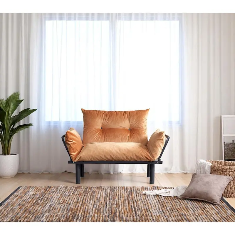 Sadio Metal Frame Loveseat With Removable Cushions