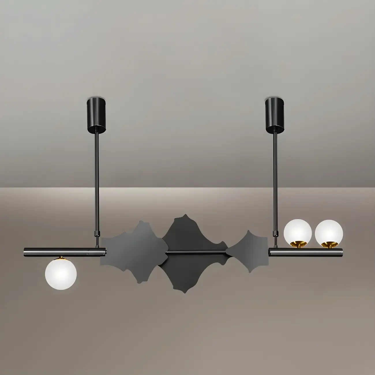 3/4-Light Modern Gold Metal Abstract Island Light