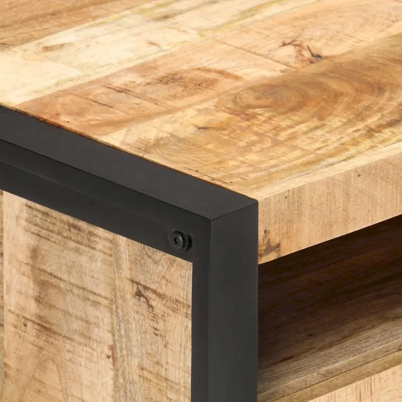 Reclaimed Wood Coffee Table with Storage, Brown, 39.4