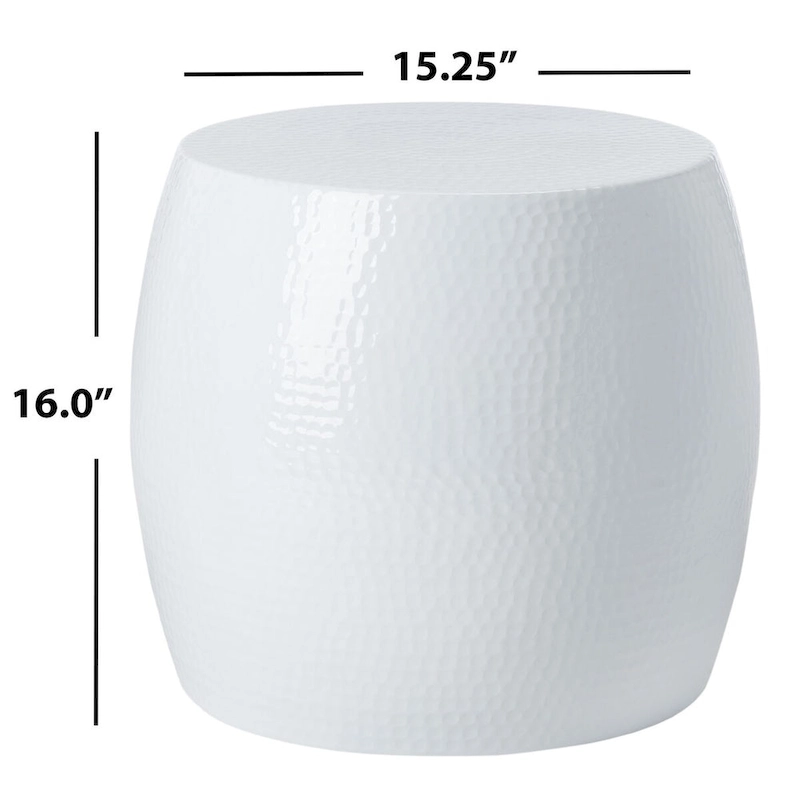 SAFAVIEH Helaine Silver Round Table - 15 W x 15 D x 16 H - 15Wx15Dx16H