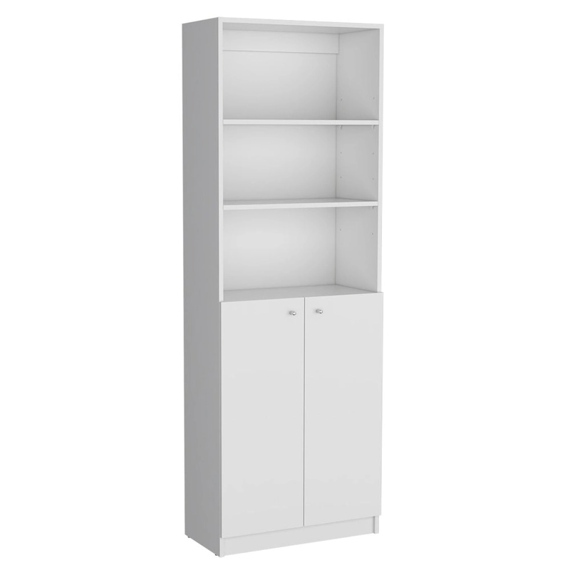 Kenyon Tall 5-Shelf and Cabinet Bookcase Set of 2 - N/A