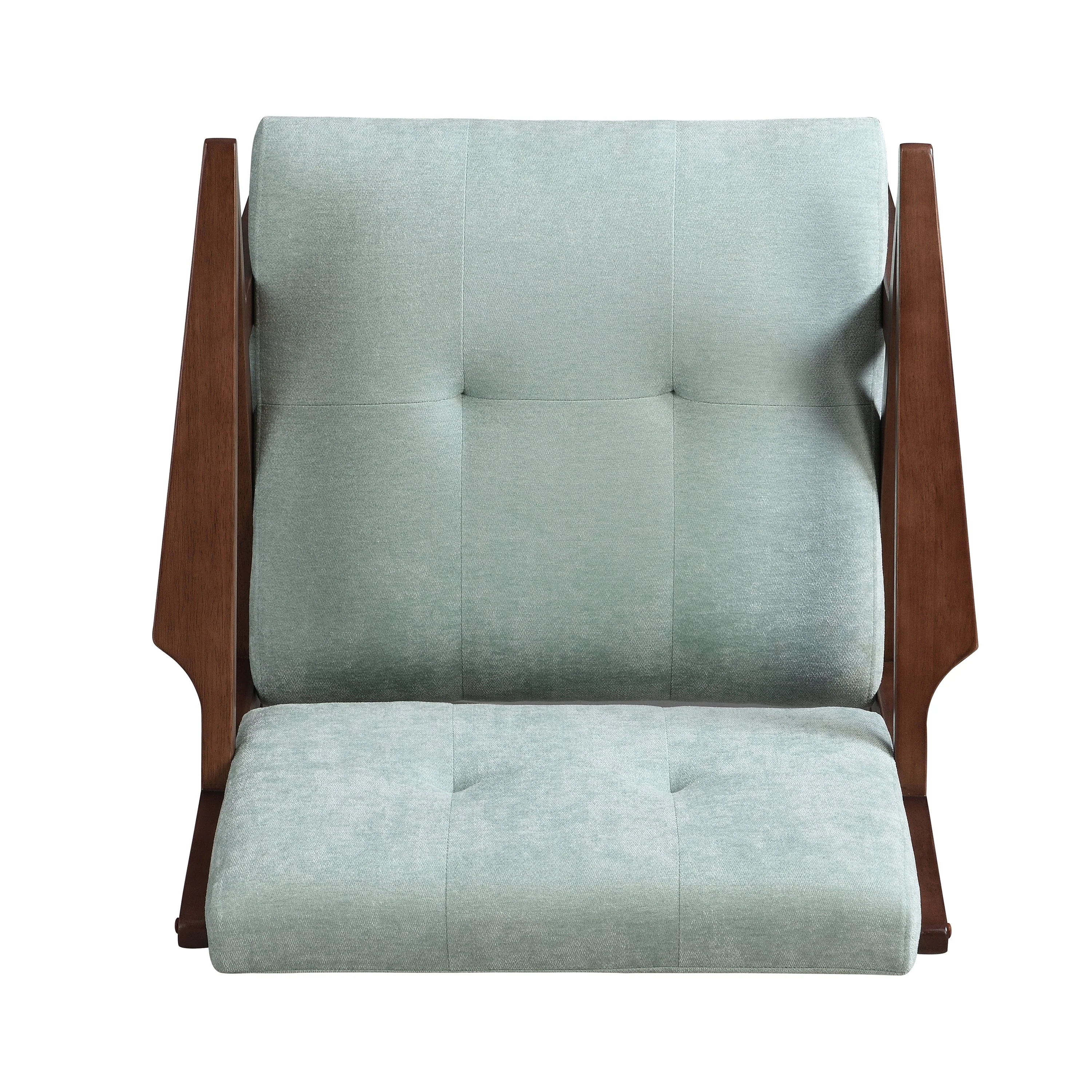 Mid-Century Modern Accent Chair with Plush Cushions, Green