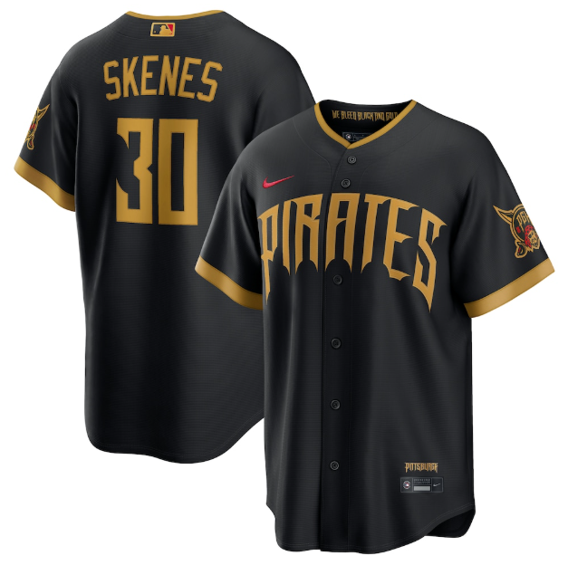 Pittsburgh Pirates Paul Skenes Black 2026 City Connect Stadium Jersey
