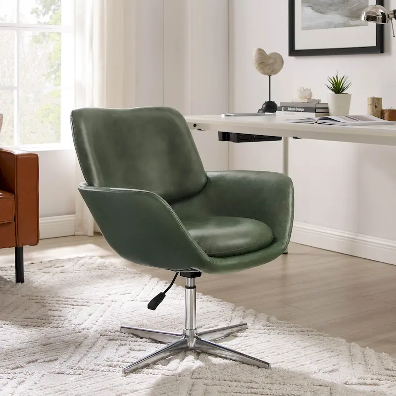 Art Leon Modern Swivel & Adjustable Home Office Accent Arm Chair