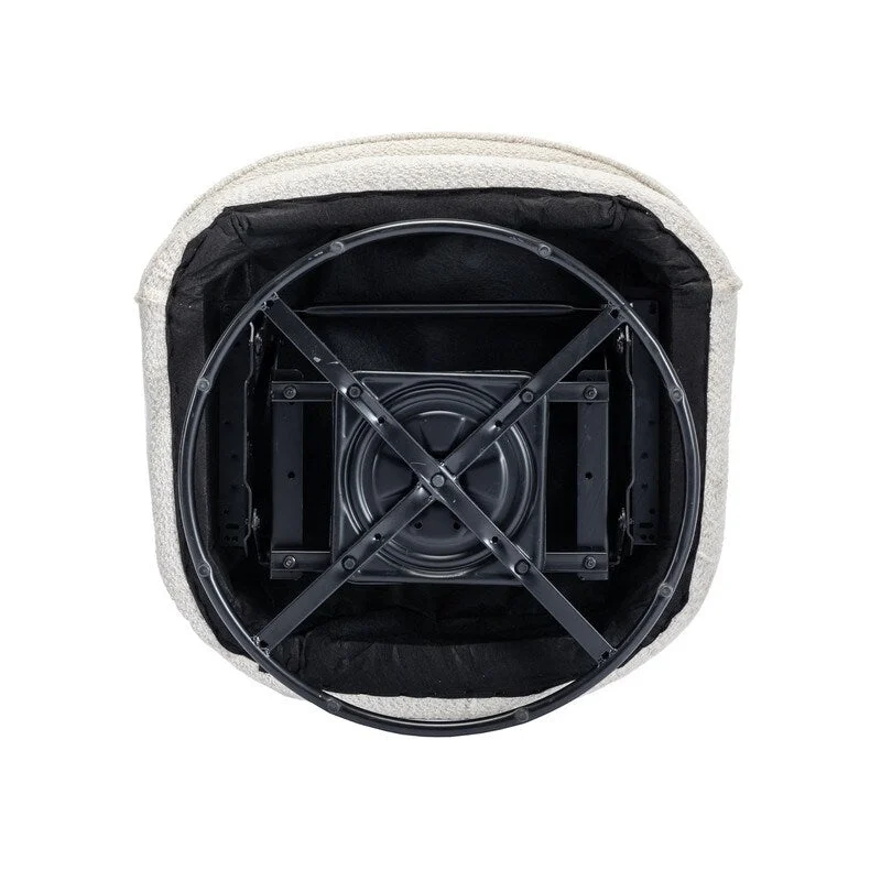 Upholstered Swivel Barrel Armchair - Single Seat