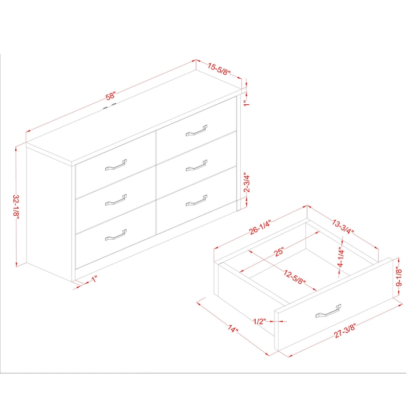 Greer Rustic 56-inch Wide 6-Drawer Walnut Dresser with USB Ports by Furniture of America