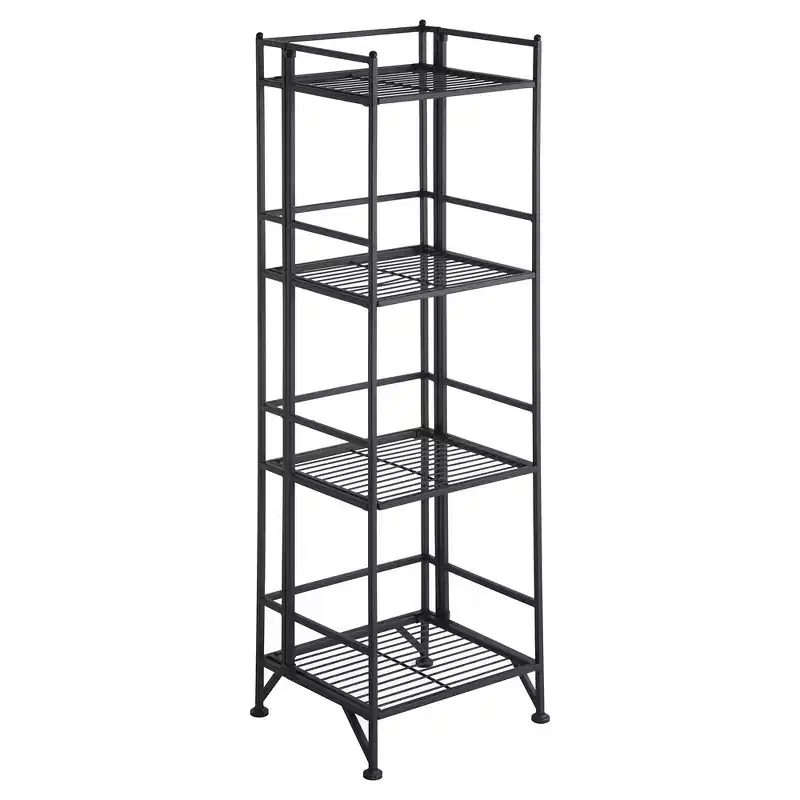 44.75 Xtra Storage 4 Tier Folding Metal Shelf - Breighton Home