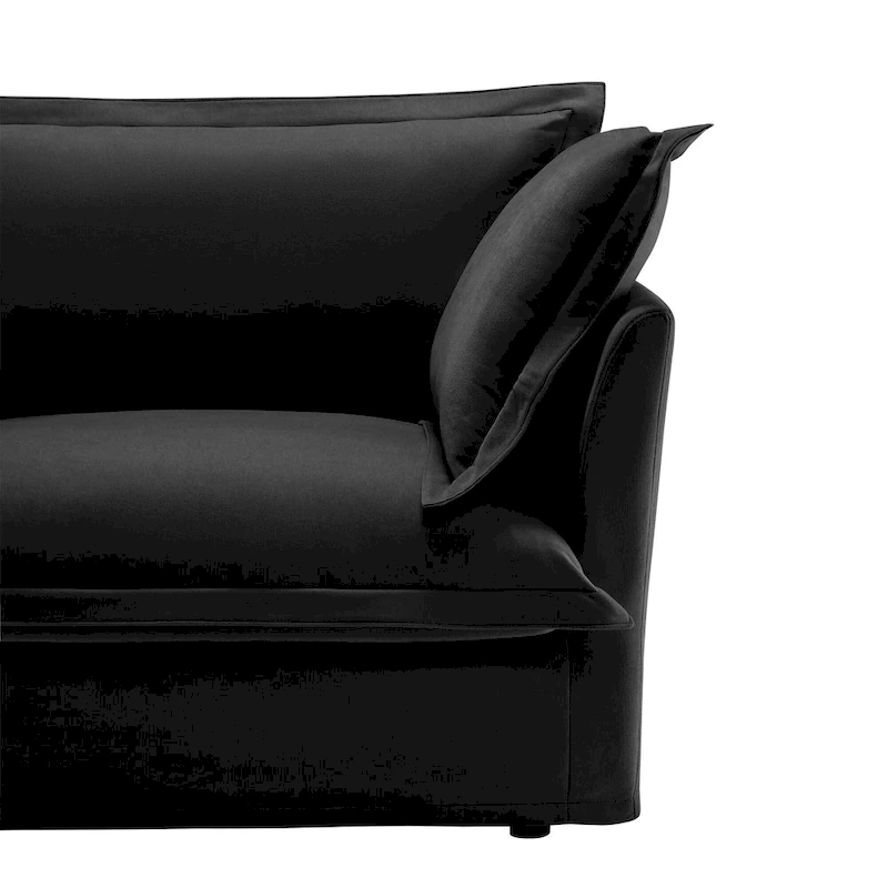 120 U-Shaped Chenille Sectional Sofa with 3-Seater and French Edge Pillows & Cloud Cushions