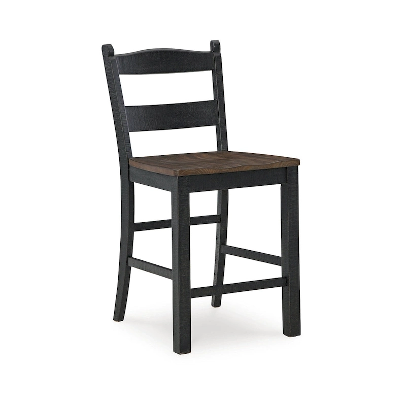 Signature Design by Ashley Valebeck Black/Brown Counter Height Barstool - 20 W x 22 D x 39 H