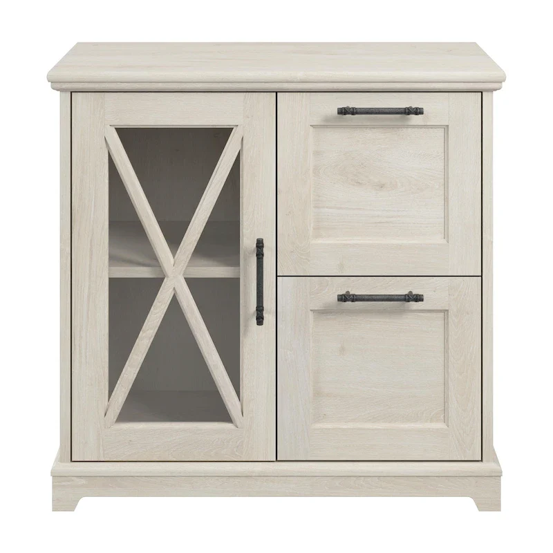 Lennox 2 Drawer Lateral File Cabinet with Shelves by Bush Furniture