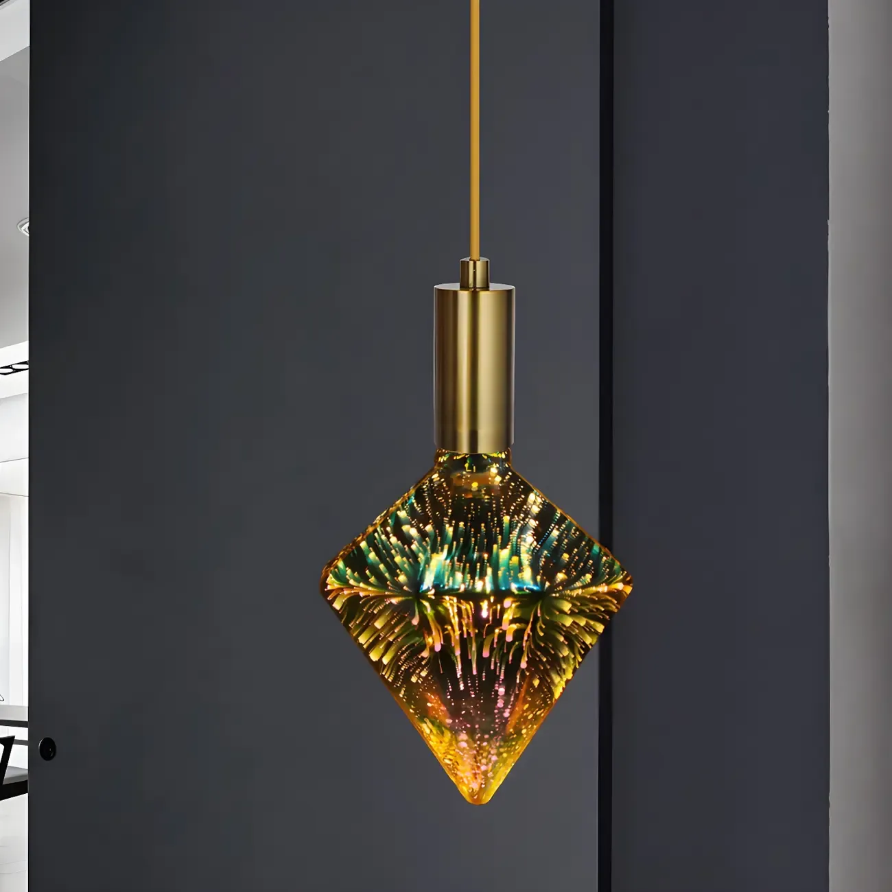 Diamond Shape 4W E27 LED Bulb Multi-Color for Decoration