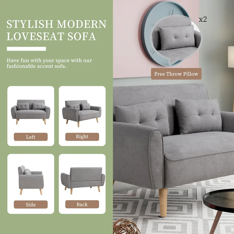 Futzca 47 Modern Loveseat Sofa