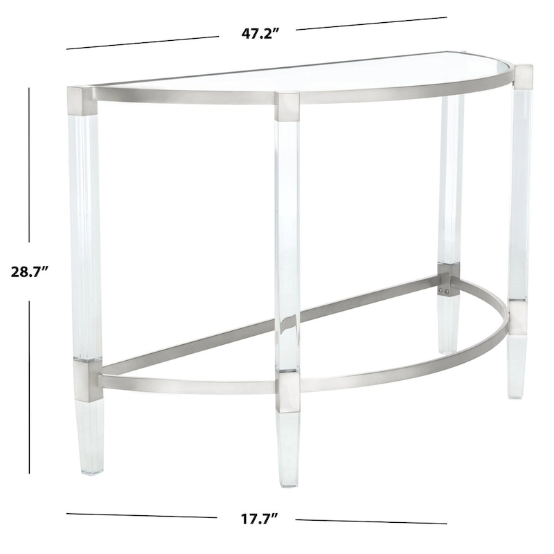 SAFAVIEH Couture Gunel Acrylic Console Table - 47.2 W x 17.7 L x 28.7 H - 47Wx18Dx29H