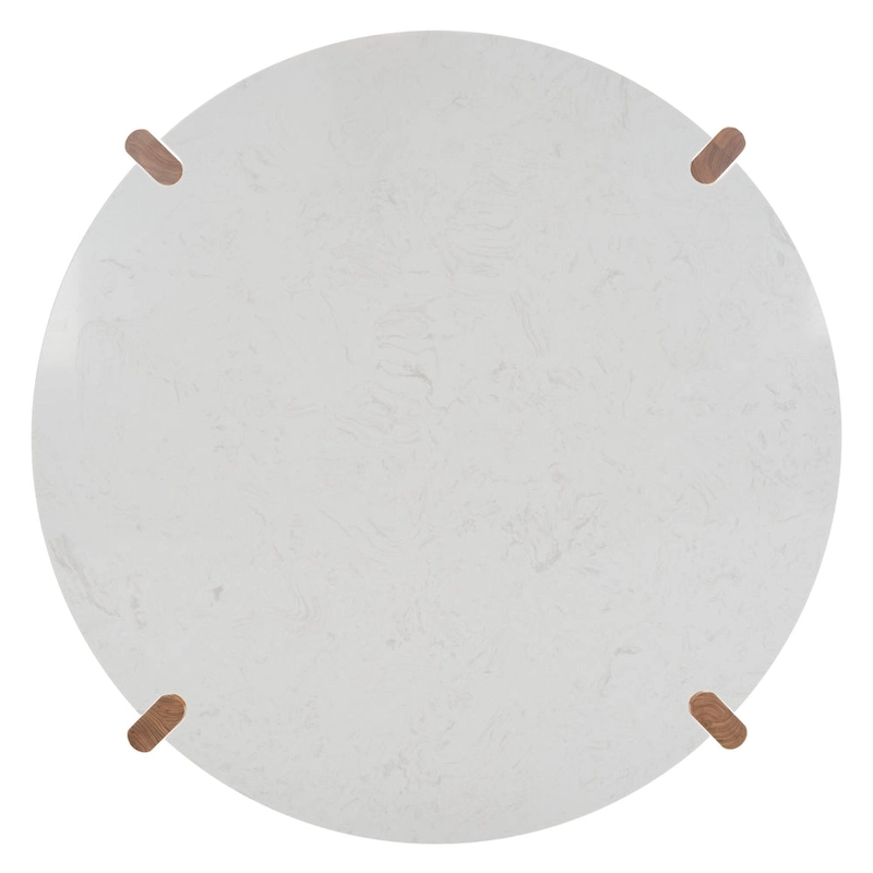 SAFAVIEH Couture Sarma Marble Top Round Coffee Table - 40 In. W x 40 In. D x 16 In. H - 40W x 40D x 16H