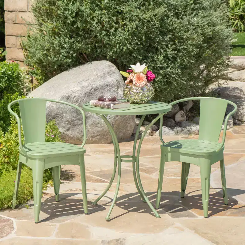 Colmar 3pc Cast Iron Patio Bistro Set - Christopher Knight Home
